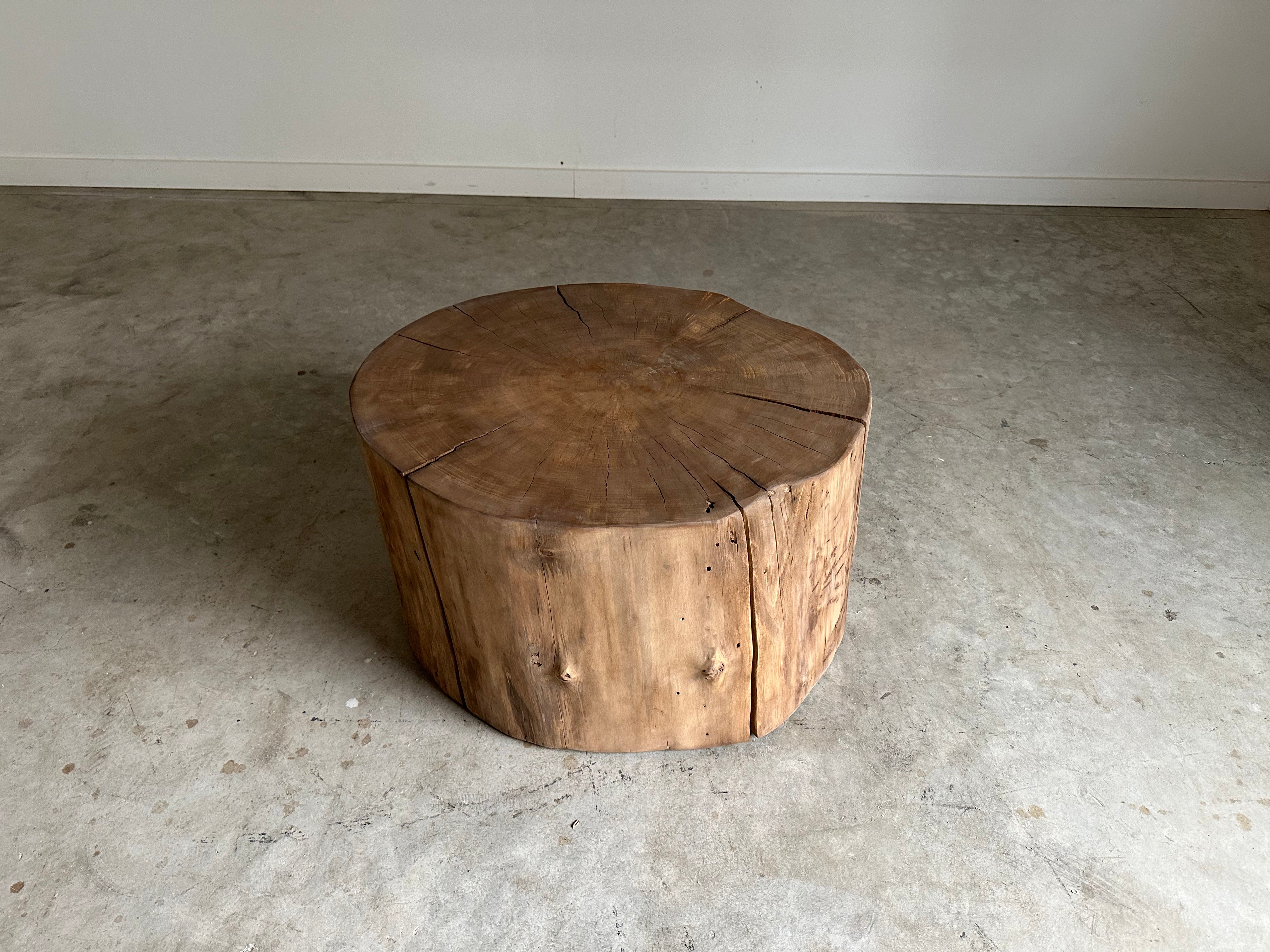 Stump Round End Table