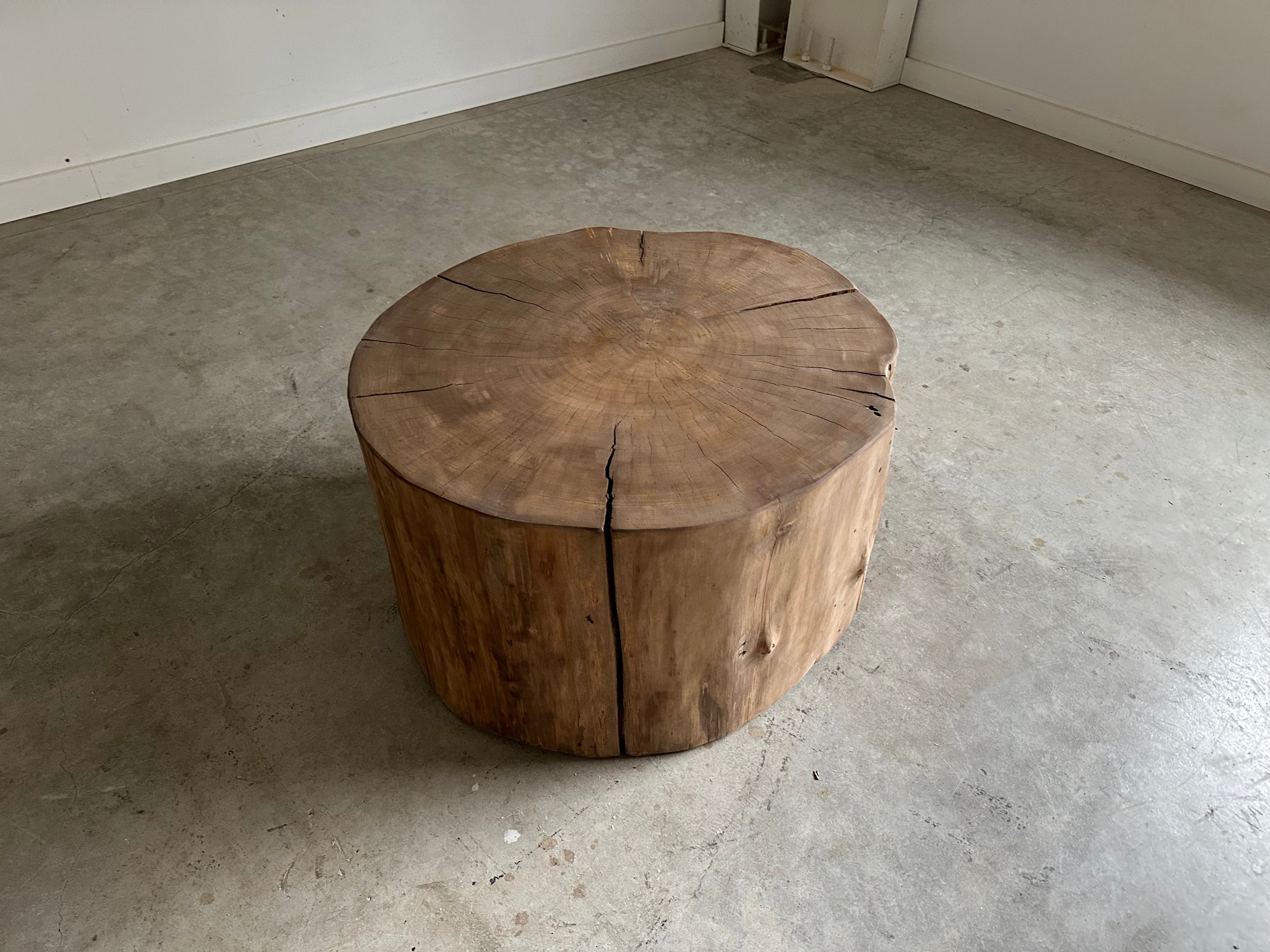Stump Round End Table