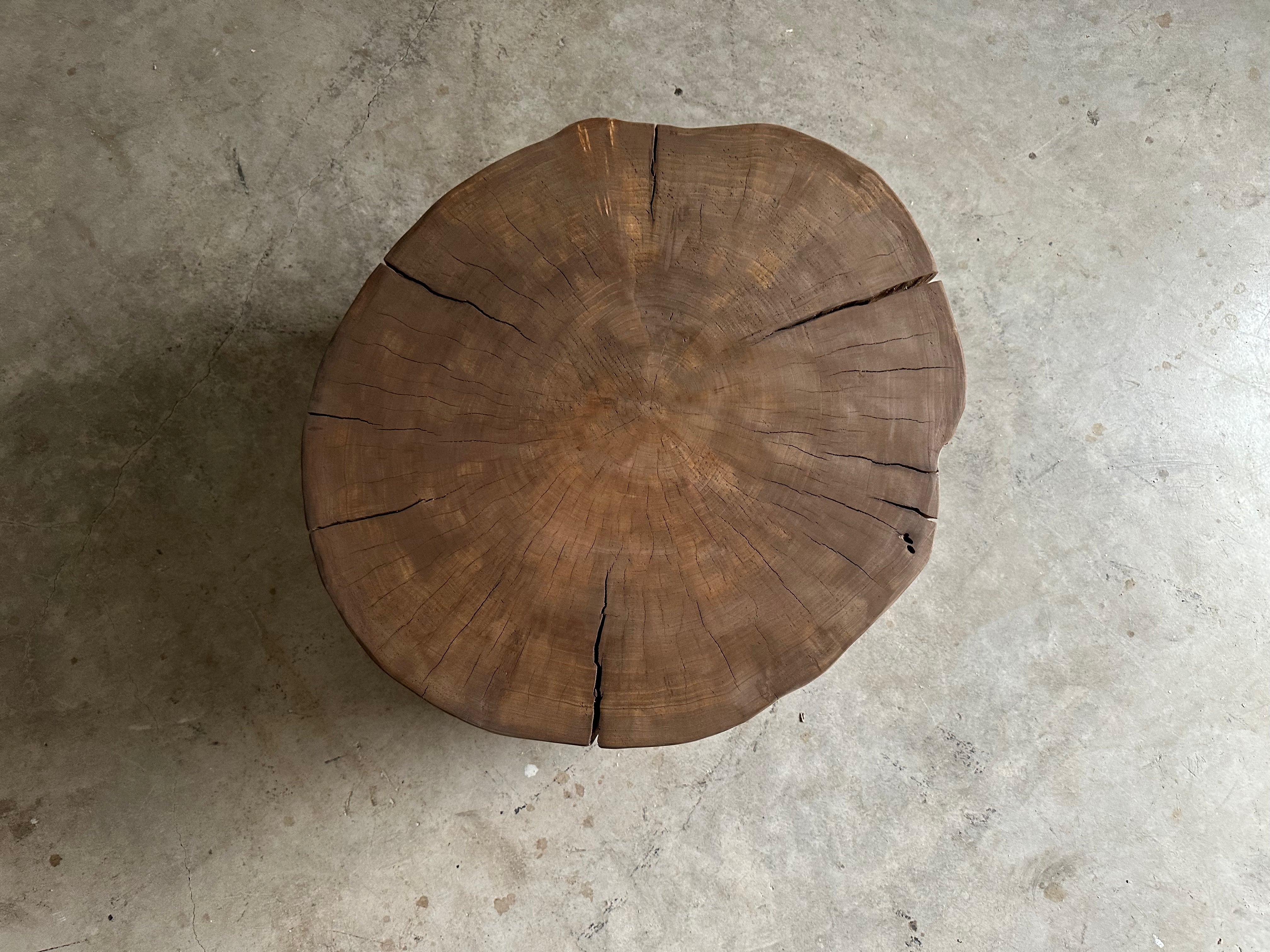 Stump Round End Table