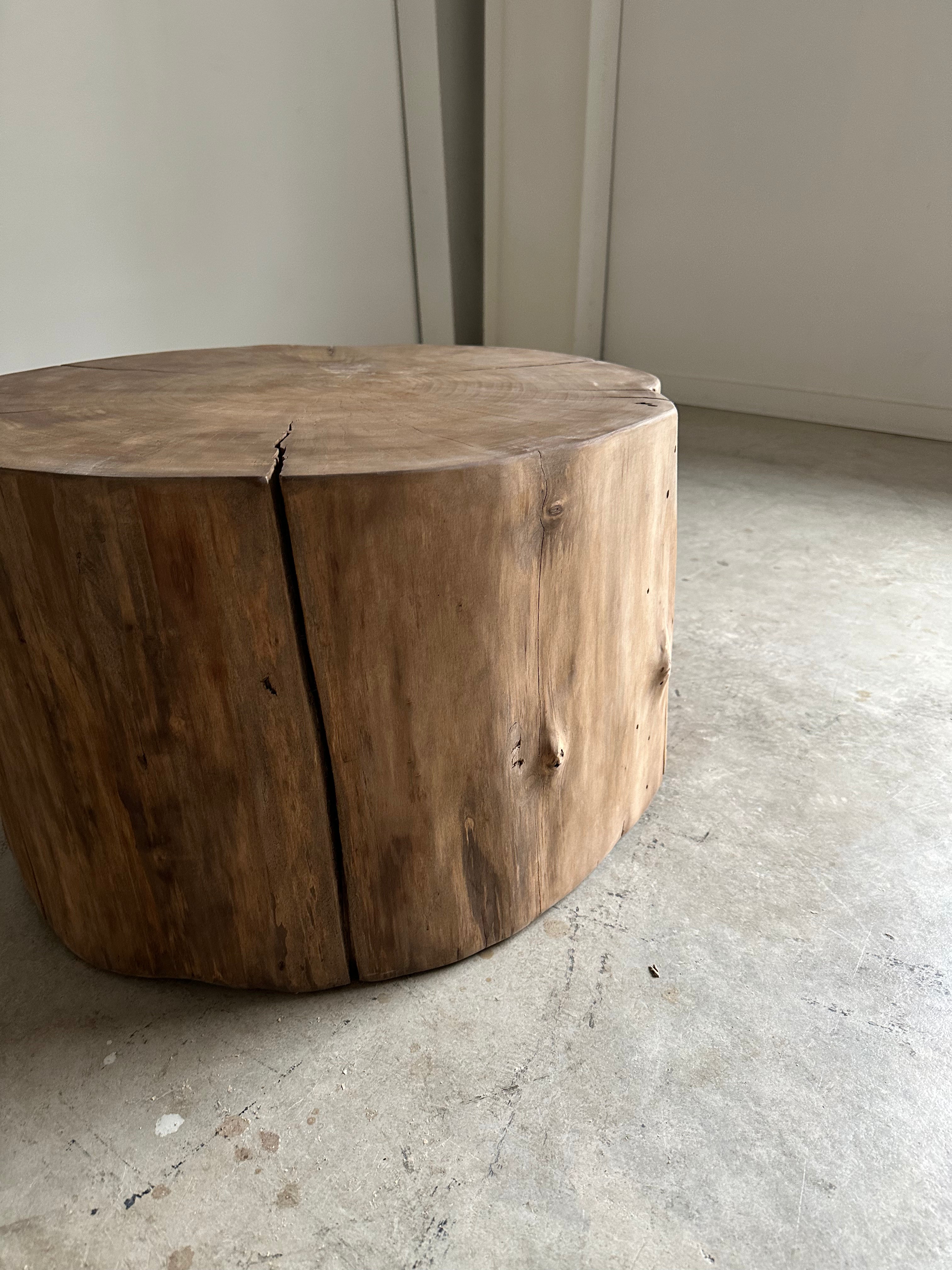 Stump Round End Table