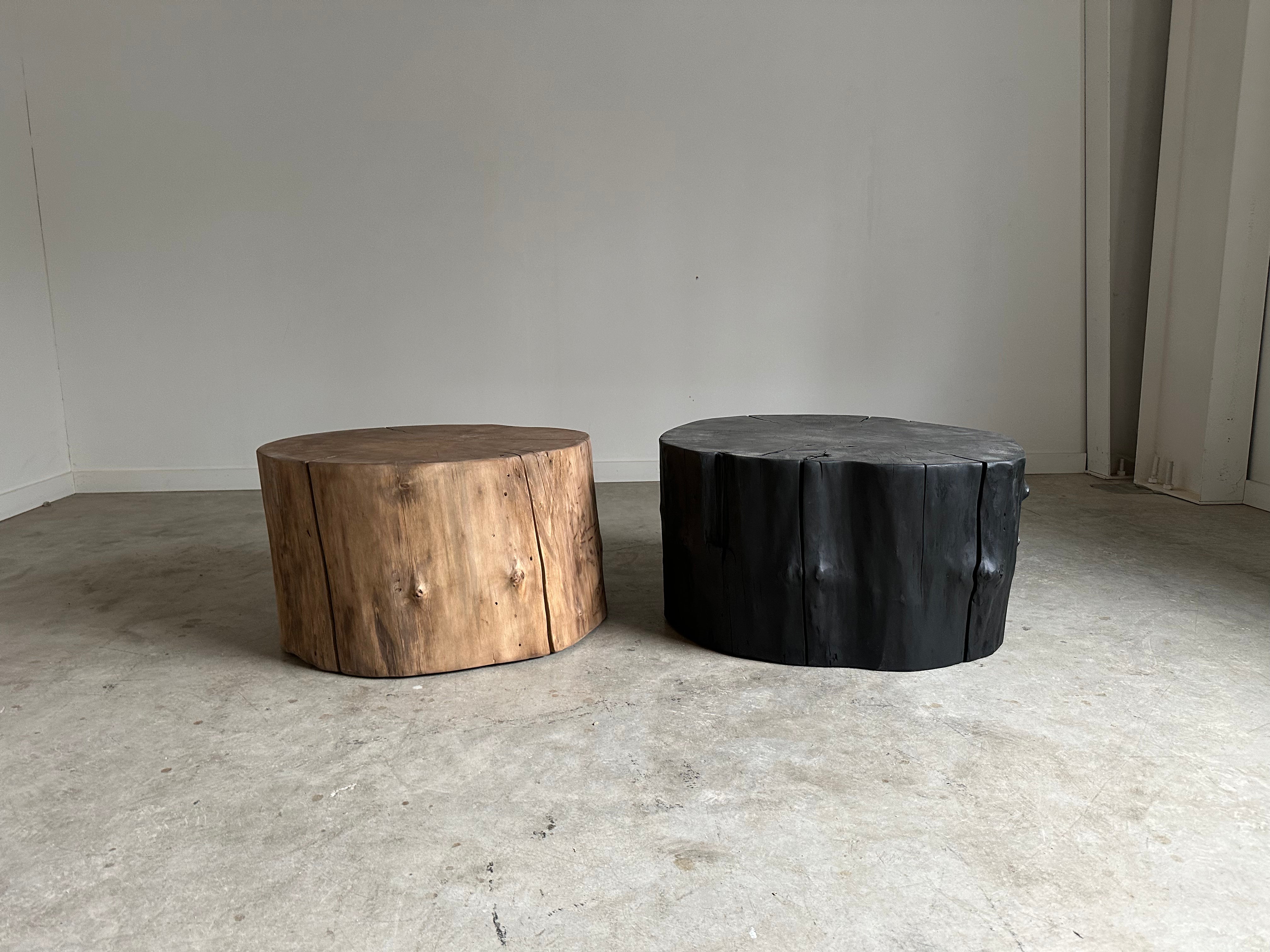 Stump Round End Table