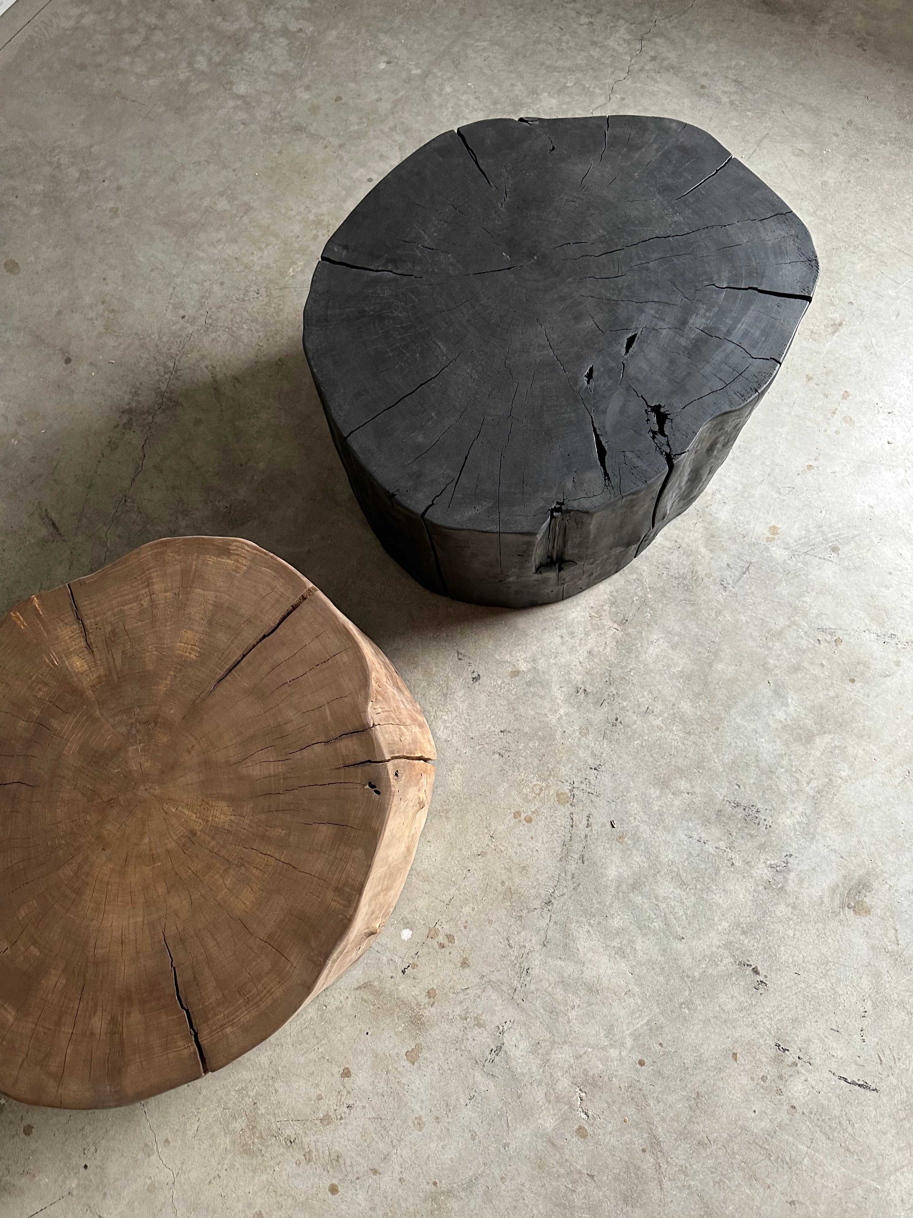 Stump Round End Table