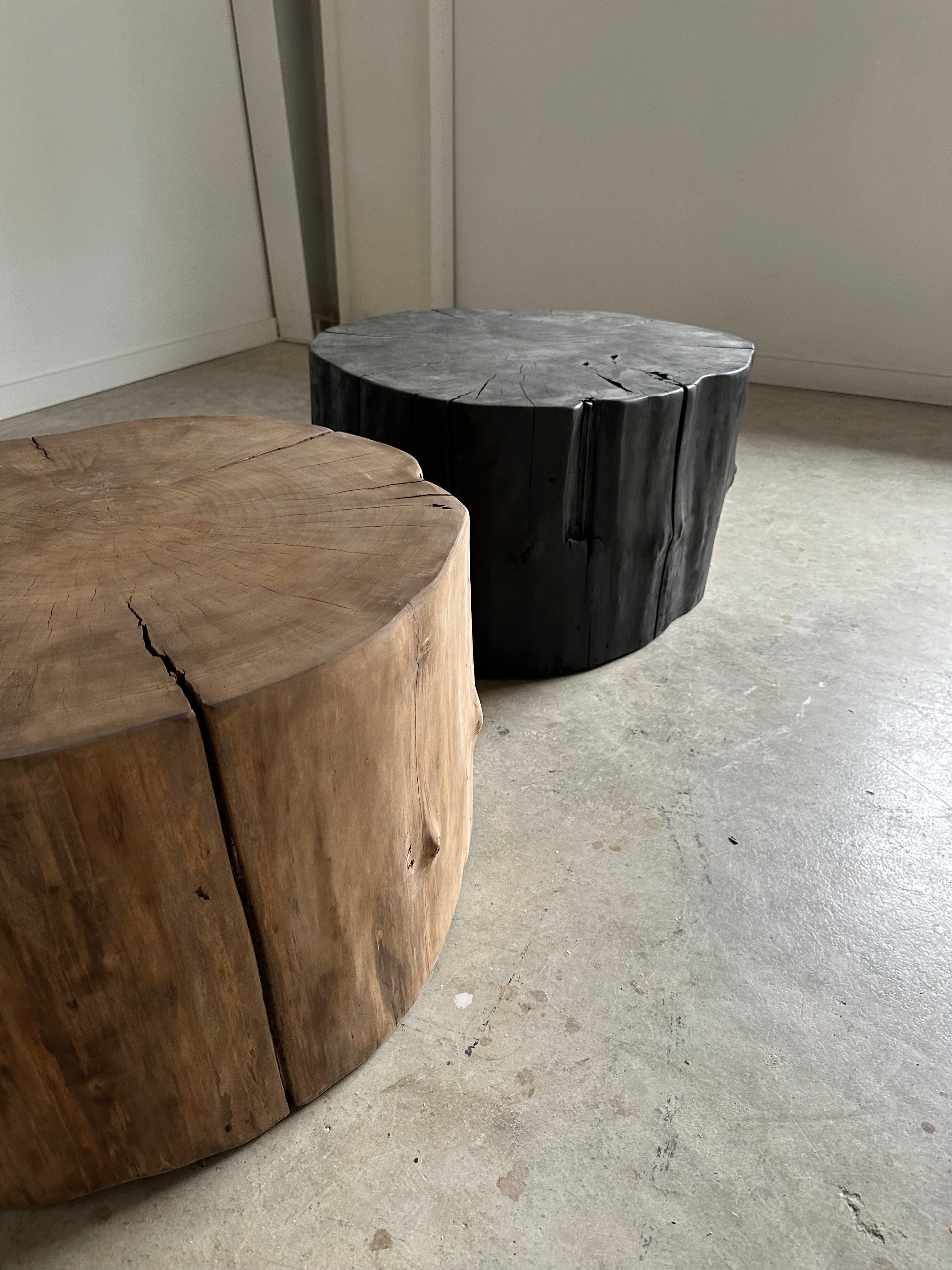 Stump Round End Table