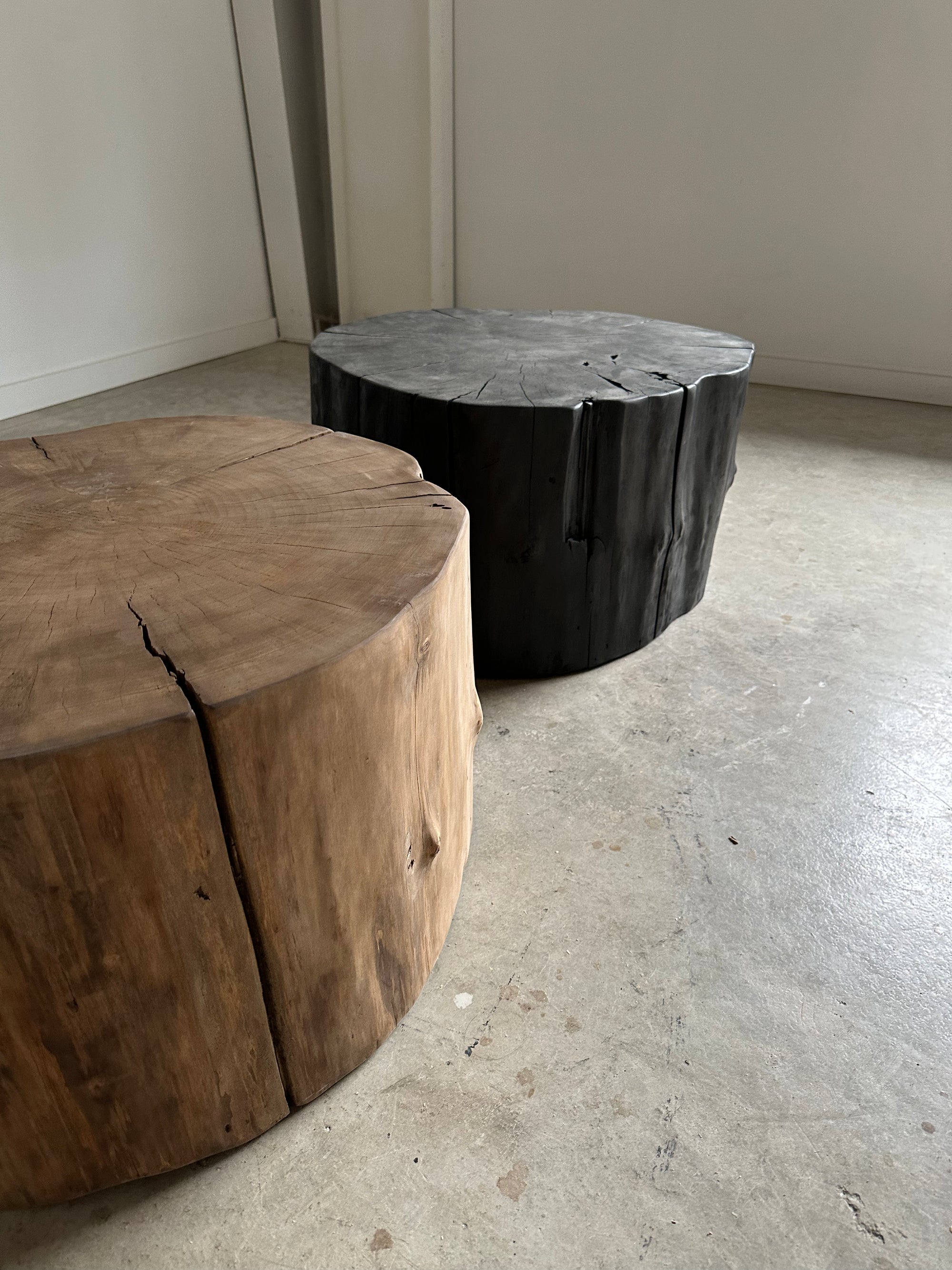 Stump Round End Table